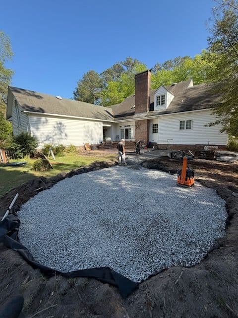 Outdoor Bar and Fire Pit Installation