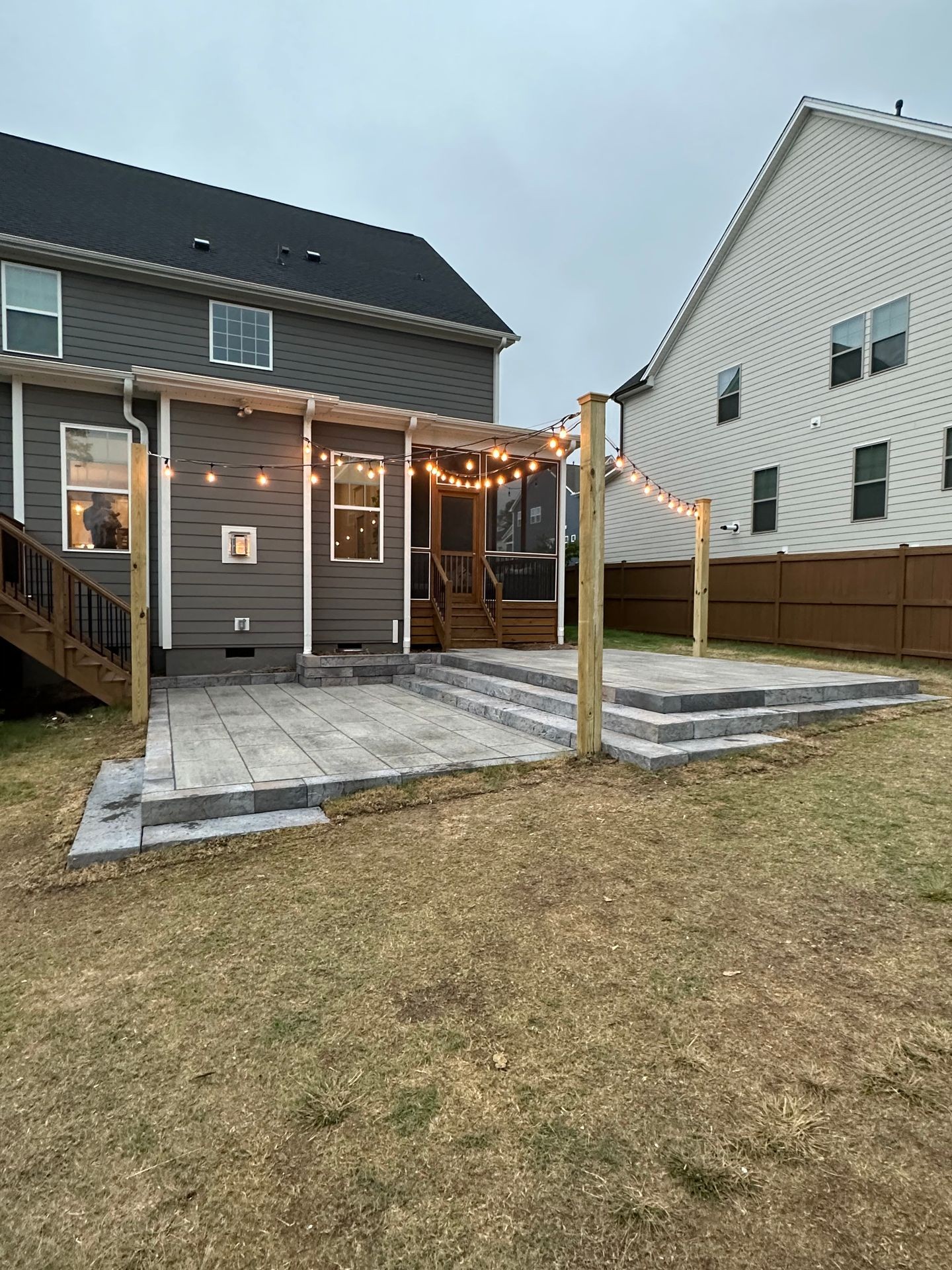 Patio, Lighting, Steps, Raised Beds, Blu 60 Grande, Hardscape